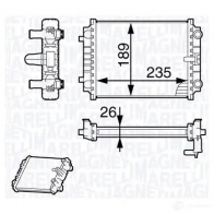 Радиатор охлаждения двигателя MAGNETI MARELLI 350213138900 Audi A8 350 21 313 890 0 BM1389