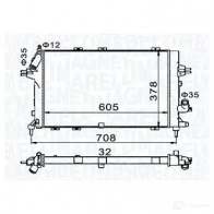 Радиатор охлаждения двигателя MAGNETI MARELLI 350213153400 Opel Astra (H) 3 2004 – 2009 5 FETY