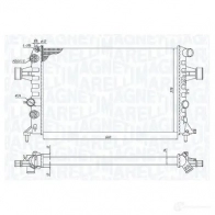 Радиатор охлаждения двигателя MAGNETI MARELLI 1437552451 9SIK F8 350213172300