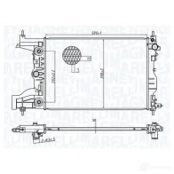 Радиатор охлаждения двигателя MAGNETI MARELLI 350213179700 UC RTR 1438037588