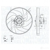 Вентилятор радиатора MAGNETI MARELLI 069422756010 Peugeot 306 1 (7E, N3, N5) Универсал 2.0 HDI 90 90 л.с. 1999 – 2002 7ZIQ 3