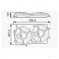 Вентилятор радиатора MAGNETI MARELLI MTC458AX 069422458010 0694 22458010 1018451 - Изображение 2
