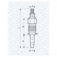 Свеча накала MAGNETI MARELLI 1016669 UX25A 062900056304 UX 8 A - Изображение 6