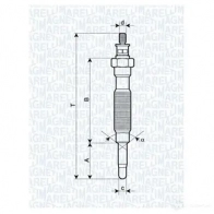 Свеча накала MAGNETI MARELLI 062900072304 UC 55A 3J4P5Q9 1193729826 - Изображение 6