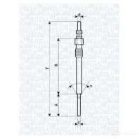 Свеча накала MAGNETI MARELLI 062900090304 U Y19A 1016701 UAMBSW - Изображение 6