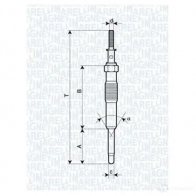 Свеча накала MAGNETI MARELLI U C33A 062900034304 AS0ES8K 1016650 - Изображение 6