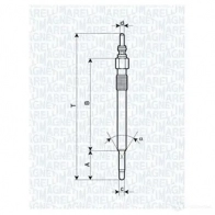 Свеча накала MAGNETI MARELLI 062900050304 Volkswagen LT (2DB, 2DE, 2DK) 2 Автобус 2.8 TDI 158 л.с. 2001 – 2006 UC4 2A LVPU1XT