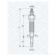 Свеча накала MAGNETI MARELLI 062900019304 GE7ZY UC 23A 1016637 - Изображение 6