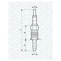 Свеча накала MAGNETI MARELLI Volkswagen Bora (A4, 1J6) 4 Универсал 1.9 TDI 110 л.с. 1999 – 2001 1HVRRM U X27A 062900083304