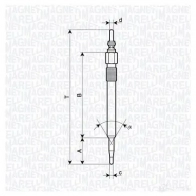 Свеча накала MAGNETI MARELLI 062900128304 1437975224 K4 EIB5