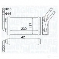 Радиатор печки, теплообменник MAGNETI MARELLI 350218406000 6Y M285 1438035654