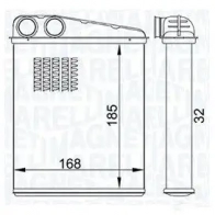 Радиатор печки, теплообменник MAGNETI MARELLI BO 6NR 1438035132 350218457000