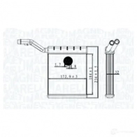 Радиатор печки, теплообменник MAGNETI MARELLI Ford Mondeo 4 (CA2, BA7) Седан 2.0 LPG 145 л.с. 2009 – 2015 350218480000 Q0 F0WRA