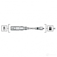 Высоковольтные провода зажигания MAGNETI MARELLI YOAN1R 941318111043 M SK1043 Audi A6 (C5) 2 Универсал 2.4 170 л.с. 2001 – 2005