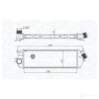 Интеркулер MAGNETI MARELLI 351319205340 S3 I80L Renault Trafic (FL, X83) 2 Фургон 2.5 dCi 114 л.с. 2007 – 2024