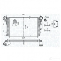 Интеркулер MAGNETI MARELLI 351319204040 IA PRVPF Volkswagen Passat (B6) 4 2005 – 2010