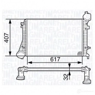 Интеркулер MAGNETI MARELLI Volkswagen Passat (B6) 4 2005 – 2010 MST267 35 1319202670 351319202670