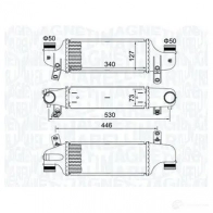 Интеркулер MAGNETI MARELLI 9 3N2U 351319204930 Ford Fiesta 4 (DX, JA, JB) Хэтчбек 1.8 DI 75 л.с. 2000 – 2002