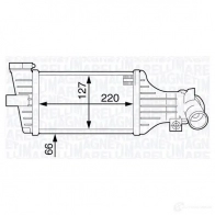 Интеркулер MAGNETI MARELLI 351319201930 MST193 Opel Astra (G) 2 Седан 2.2 DTI (F69) 125 л.с. 2002 – 2005 3513 19201930