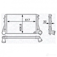 Интеркулер MAGNETI MARELLI MST225 351319202250 3 51319202250 Volkswagen Tiguan (5N) 1 Кроссовер 2.0 TFSI 200 л.с. 2007 – 2024