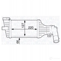 Интеркулер MAGNETI MARELLI Opel Astra (G) 2 Седан 1.7 DTI 16V (F69) 75 л.с. 2000 – 2005 3 51319201860 MST186 351319201860