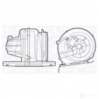 Моторчик вентилятора печки MAGNETI MARELLI MTE661AX 069 41 266 101 0 Renault Kangoo (FC) 1 Фургон 1.9 D 55 (FC0D) 54 л.с. 1997 – 2024 069412661010