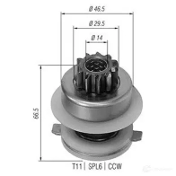 Бендикс стартера MAGNETI MARELLI 311379030 7ZF9D 940113020155 A MB0155