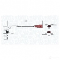 Датчик температуры выхлопных газов MAGNETI MARELLI 172000019010 1424375589 S TS0019 DCPK5 - Изображение 2