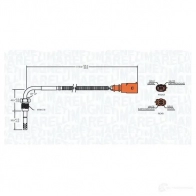 Датчик температуры выхлопных газов MAGNETI MARELLI ST S0041 1424375600 172000041010 LMRWP13 - Изображение 2