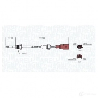 Датчик температуры выхлопных газов MAGNETI MARELLI WH9U3KQ 1424375587 172000015010 STS0 015 - Изображение 2