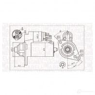 Стартер MAGNETI MARELLI Seat Ibiza (6J5, 6P1) 4 Хэтчбек 1.9 TDI 90 л.с. 2008 – 2010 01MTT 063721293010 MQ S1293