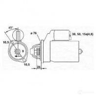 Стартер MAGNETI MARELLI YC8LLXF MSR4 57 943251609010 1047652