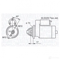 Стартер MAGNETI MARELLI 1193730169 63280057 0632800570 10 063280057010