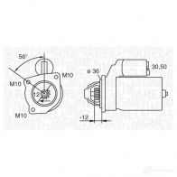 Стартер MAGNETI MARELLI 6 3280090 063280090010 MSN8090 Citroen C5 3 (RD, PF3) Седан 2.0 HDi 165 163 л.с. 2009 – 2024