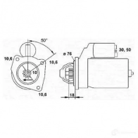 Стартер MAGNETI MARELLI 943251460010 1047638 LVJMH8 M SR441