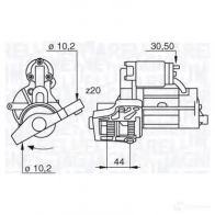 Стартер MAGNETI MARELLI 63522 627 063522627010 MSN2627 Kia Carnival (GQ) 2 1998 – 2005