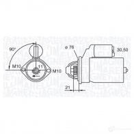 Стартер MAGNETI MARELLI 944280801740 063280 071010 1193731636 063721473010 - Изображение 4