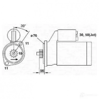 Стартер MAGNETI MARELLI K27Z2J5 MSR9 58 Ford Galaxy 1 (VX, VY, WGR) Минивэн 2.8 i V6 174 л.с. 1995 – 2000 943251330010