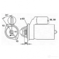 Стартер MAGNETI MARELLI 943251683010 MSR4 96 9UDZN 1047669