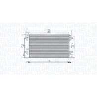 Радиатор кондиционера MAGNETI MARELLI 350203901000 1440274169 OI0E PP - Изображение 2