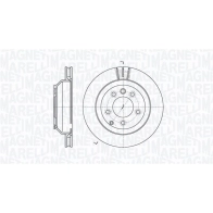 Тормозной диск MAGNETI MARELLI Porsche Cayenne (9PA) 1 Кроссовер 3.2 241 л.с. 2003 – 2007 I 584E 361302040681