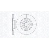 Тормозной диск MAGNETI MARELLI 361302040697 165 4T Audi A3 (8P1) 2 Хэтчбек 2.0 S3 Quattro 256 л.с. 2007 – 2012
