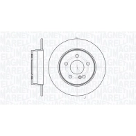 Тормозной диск MAGNETI MARELLI Mercedes C-Class (S204) 3 Универсал 1.6 C 180 Kompressor (2045) 156 л.с. 2008 – 2014 K 1136GH 361302040727