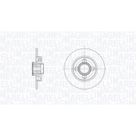 Тормозной диск MAGNETI MARELLI Peugeot 2008 1 (C) Универсал 1.2 VTi 82 л.с. 2013 – 2025 361302040818 NWQ00 O