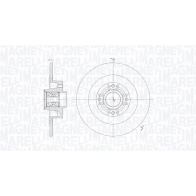 Тормозной диск MAGNETI MARELLI 6 55BO 361302040820 Renault Megane (KM) 2 Универсал 1.5 dCi (KM0F. KM0T. KM2B) 82 л.с. 2003 – 2006