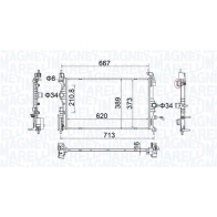 Радиатор охлаждения двигателя MAGNETI MARELLI 350213206900 Opel Corsa (E) 5 2014 – 2019 KZ S85G