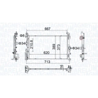 Радиатор охлаждения двигателя MAGNETI MARELLI 350213209300 1 F7ZVI Opel Corsa (E) 5 Хэтчбек 1.3 CDTI (08. 68) 75 л.с. 2014 – 2025