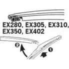 Щетка стеклоочистителя TRICO EX402 Toyota Yaris Verso (XP20) 1 Минивэн 1.4 D 4D (NLP20. NLP22) 75 л.с. 2001 – 2005 H2MX6 E7