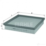 Воздушный фильтр MAHLE ORIGINAL LLXM0BW 7055 6714 2357175 LX 2077/3 - Изображение 6