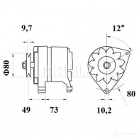 Генератор MAHLE ORIGINAL 2358099 11.201.037 MG 123 11201037 - Изображение 2